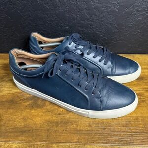 Sam Edelman Gregory Mens Navy Blue Leather Sneakers Low Top Size 13M